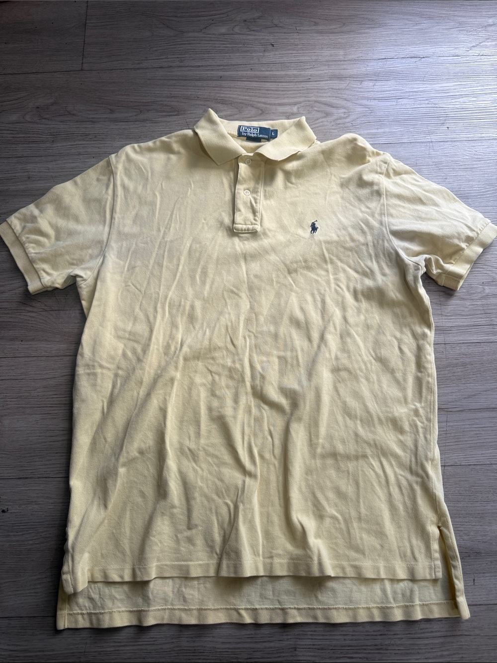 Polo by Ralph Lauren Pale Yellow Cotton Polo Shirt